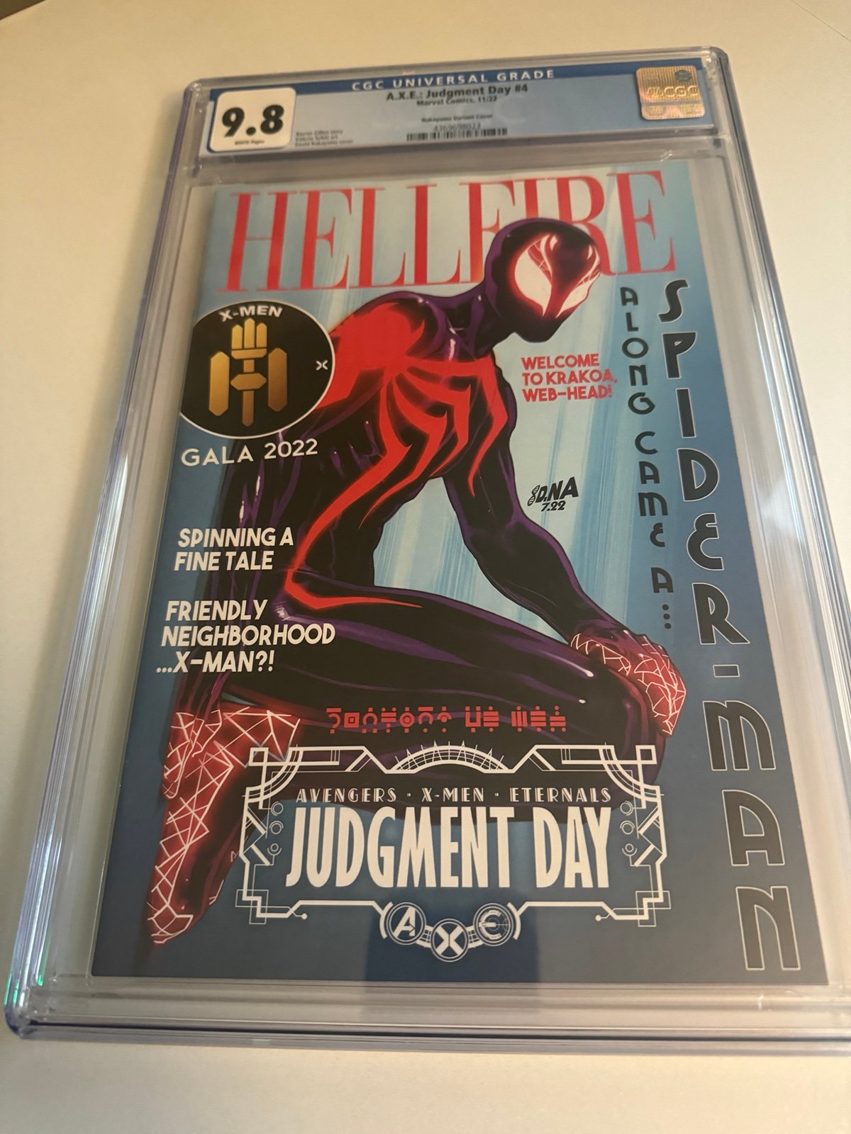 CGC 9.8 AXE Judgment Day #4 Hellfire Gala Nakayam Variant