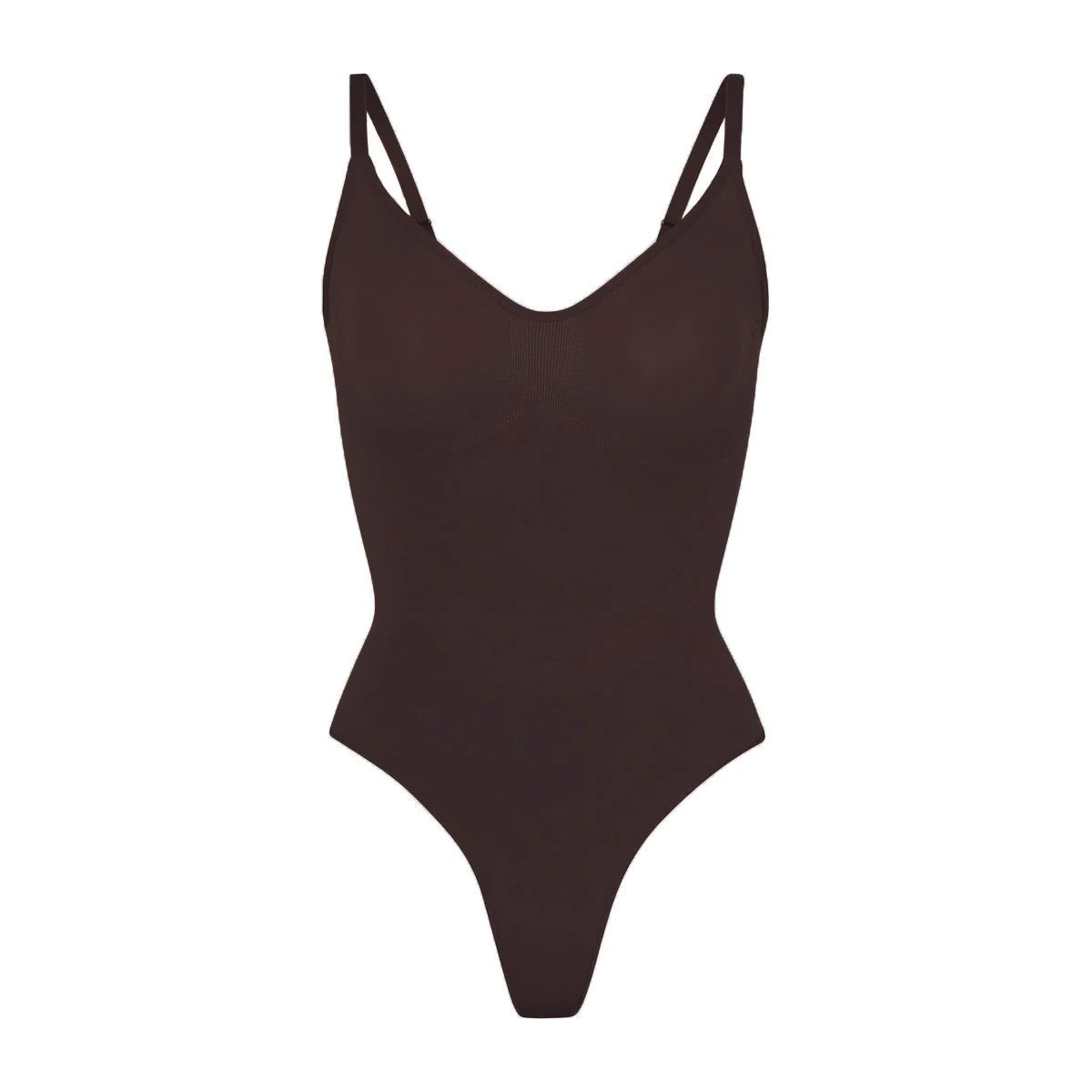 SKIMS Brown Seamless Sculpt Thong Bodysuit Size M/L