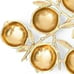 Cluster of 6 Lemon Shape Serving Bowl Tray Antique Gold Finish 12 Aluminum Base