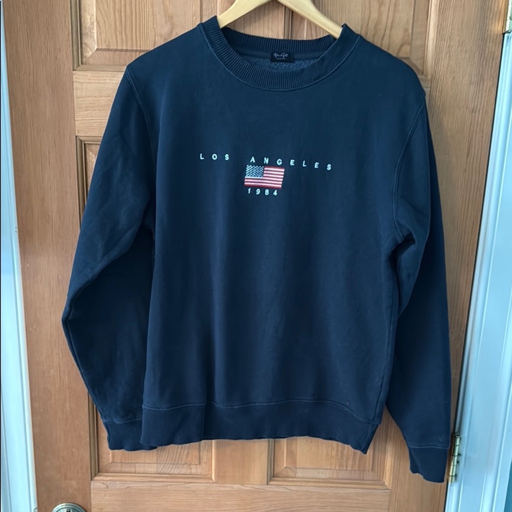 J John Galt Brandy Melville One Size Blue Sweatshirt Los Angeles 1984 Design