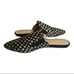 JENNI KAYNE GENUINE CALF HAIR MULE SLIP ON FLATS IN BLACK HONEY GIRAFFE 6 NWOB