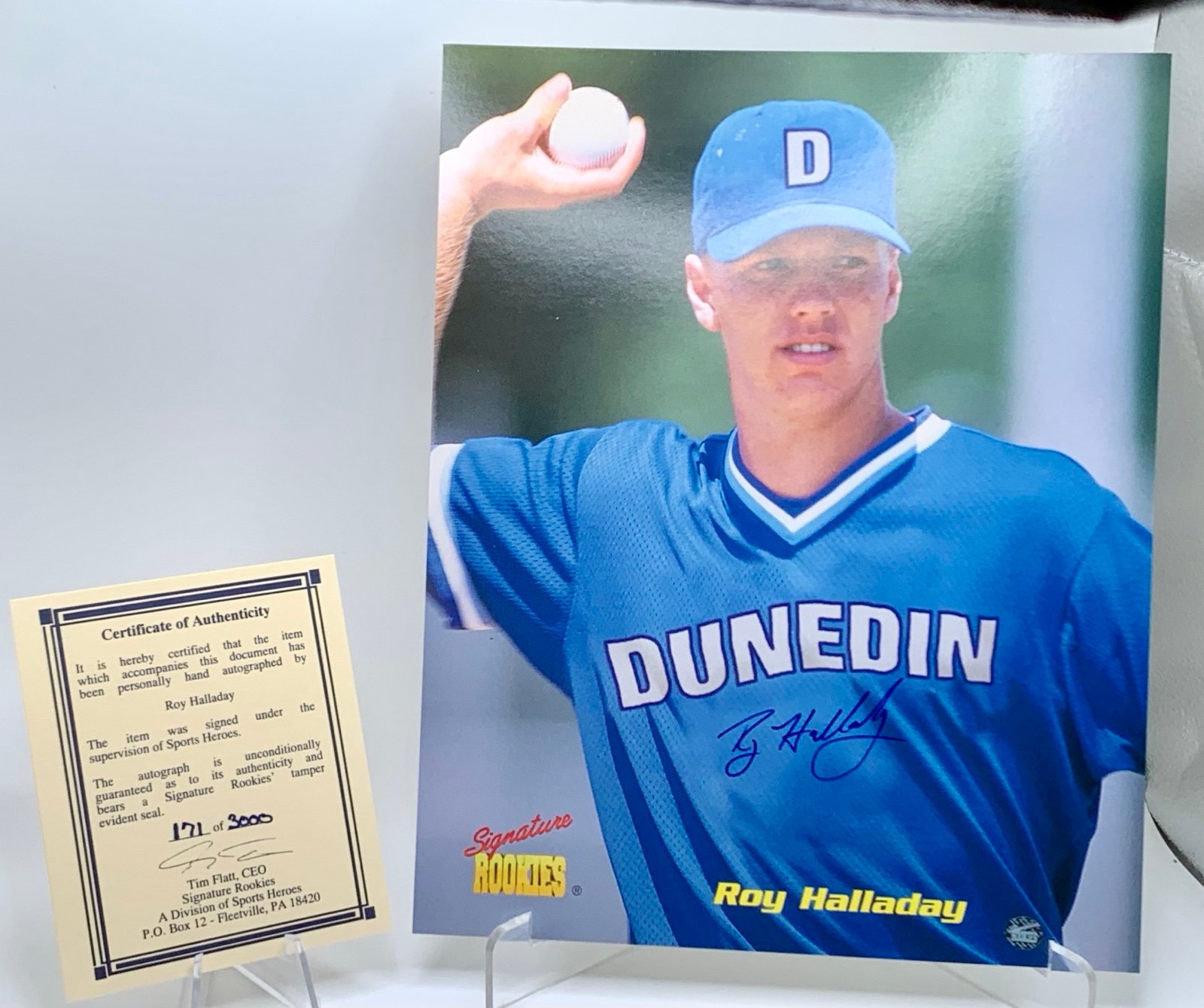 1995 Roy Halladay Signature Rookies Authentic Autographed 8 X 10 Photo # /3000