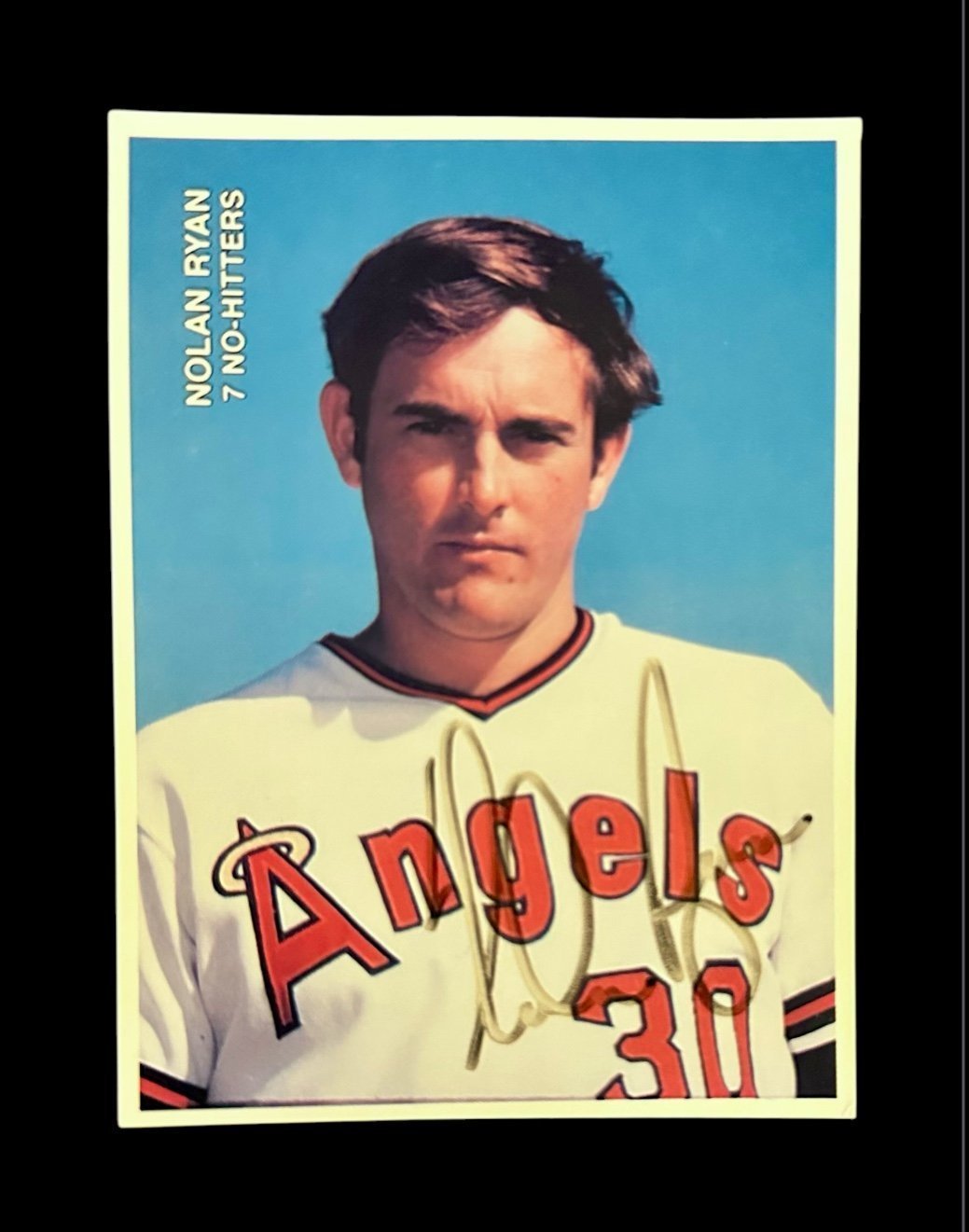 NOLAN RYAN AUTOGRAPHED 1992 MOTHERS COOKIES CARD ANGELS AUTHENTICITY COA