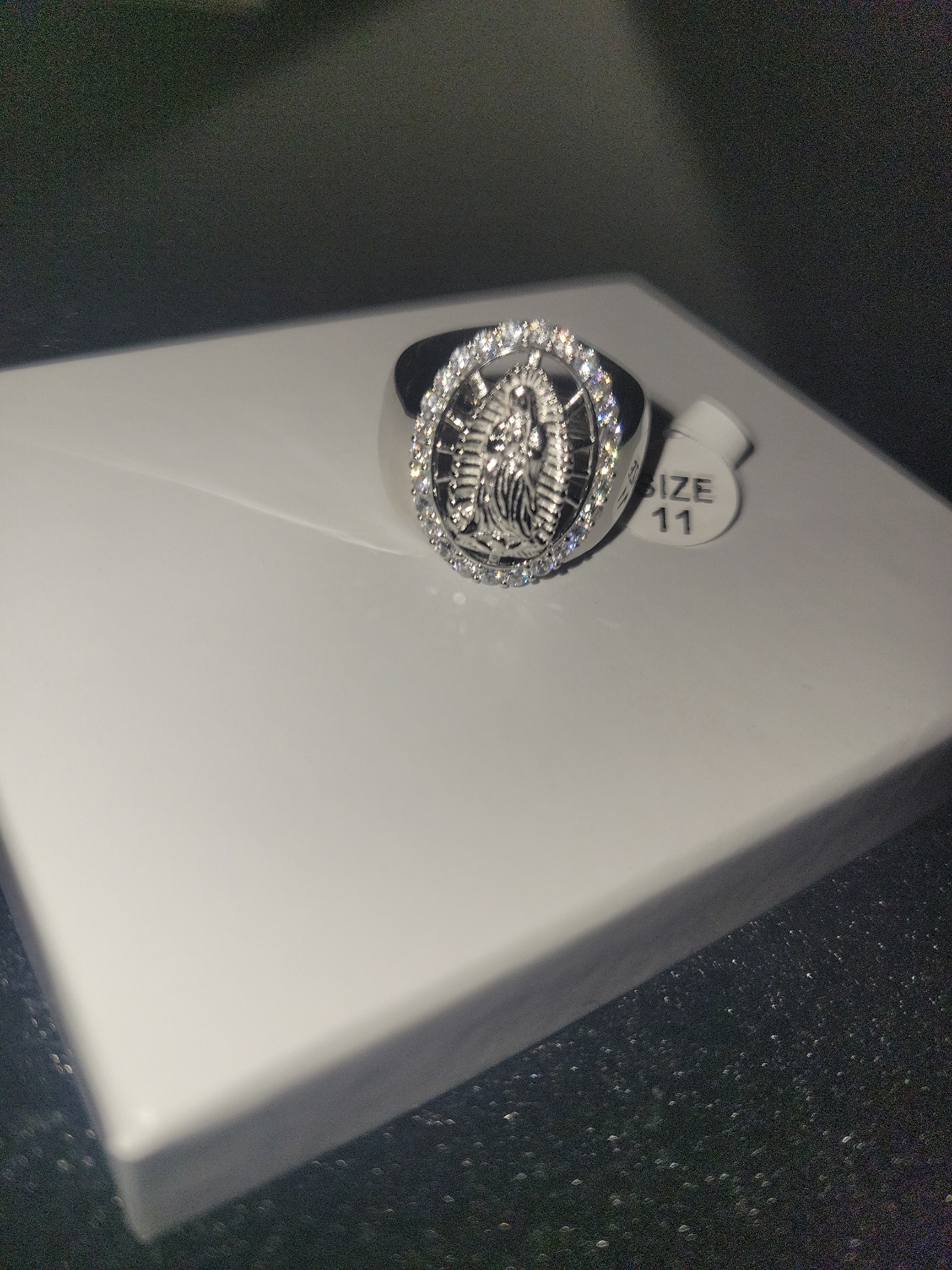 Sterling silver Virgin Mary ring