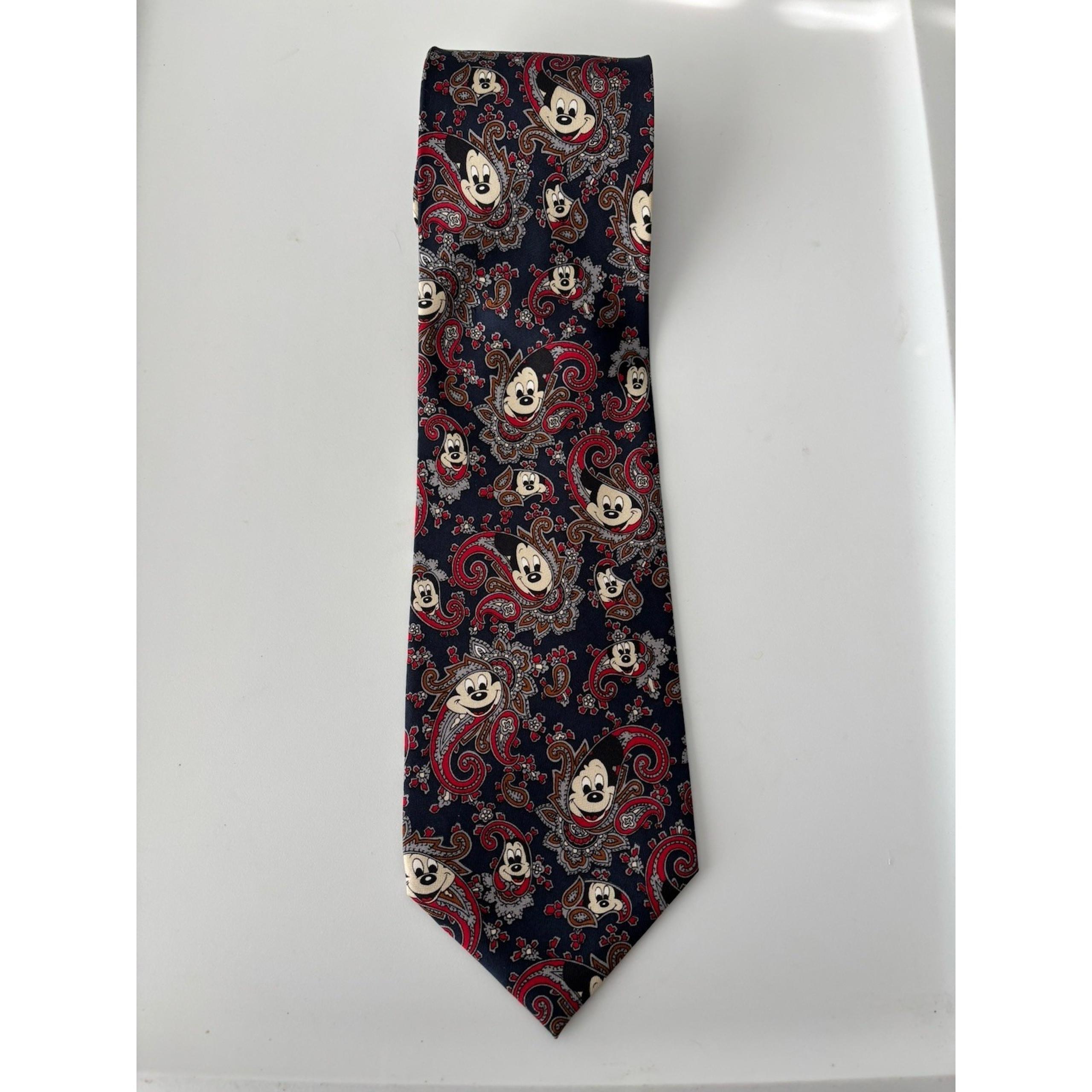 Mickey & Co. by Balancine Inc The Tie Works 100% Silk Dark Blue Paisley Print