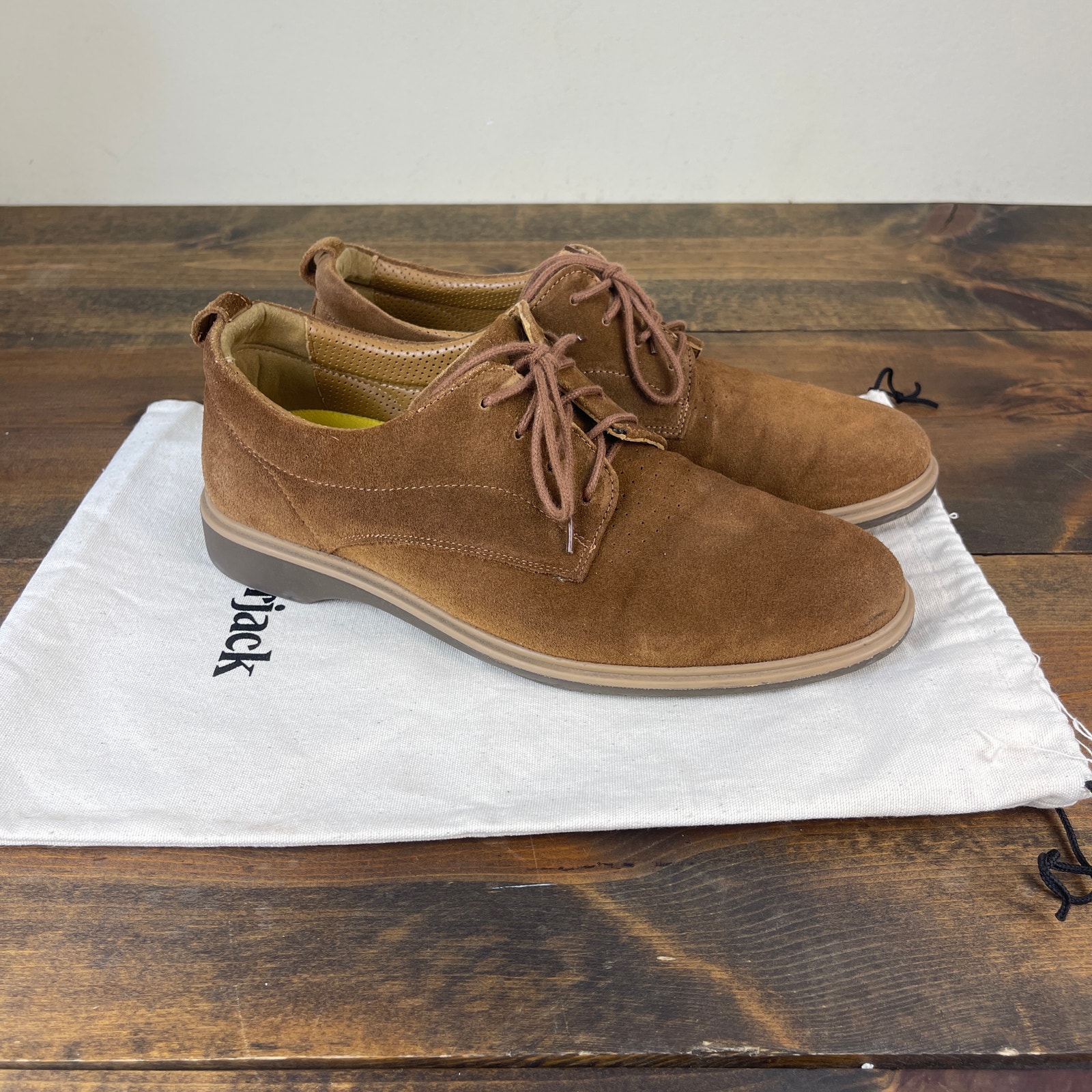 Amberjack The Original Men's Size 9.5 Brown Suede Oxford Shoes Lace Up Casual