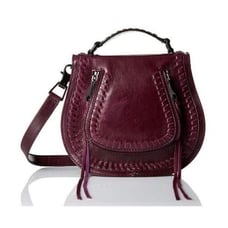 Rebecca Minkoff Small Vanity Saddle, Dark Cherry Messenger Cross Body Handbag