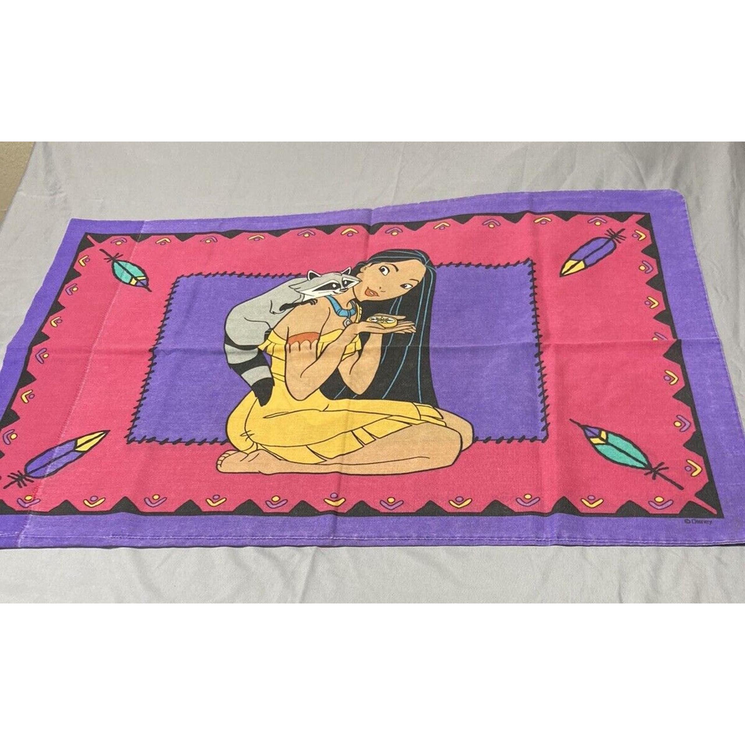 VTG Disney Pocahontas PILLOWCASE Standard Double Sided USA