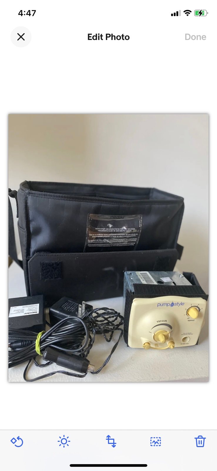 Medela Pump In Style Advanced Double Breast Motor 2 pouches + Battery Pack