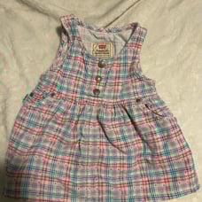 Vintage Levi corduroy plaid heart dress 18M