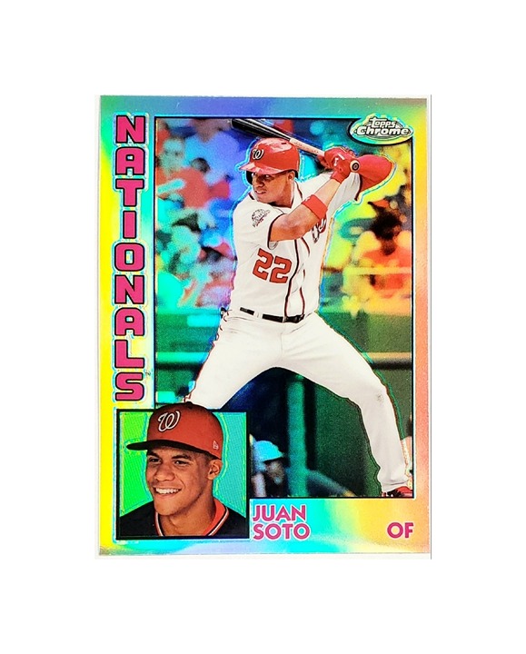 JUAN SOTO REFRACTOR 1984 RETRO 2019 TOPPS CHROME #84TC-2 NATS, METS!