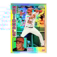 JUAN SOTO REFRACTOR 1984 RETRO 2019 TOPPS CHROME #84TC-2 NATS, METS!