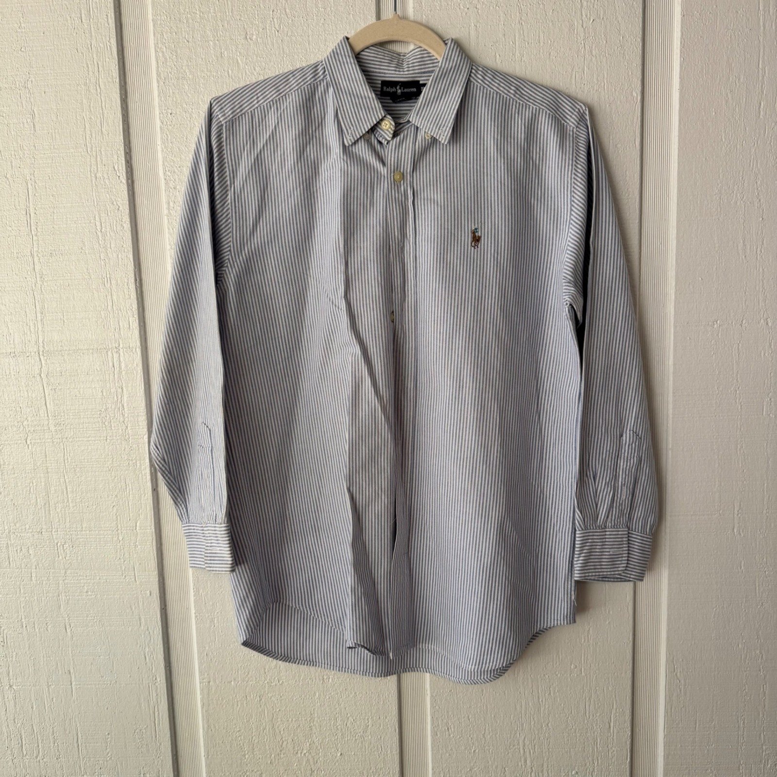 Ralph Lauren Striped Button Down Shirt Long Sleeve Classic Kids Size 18