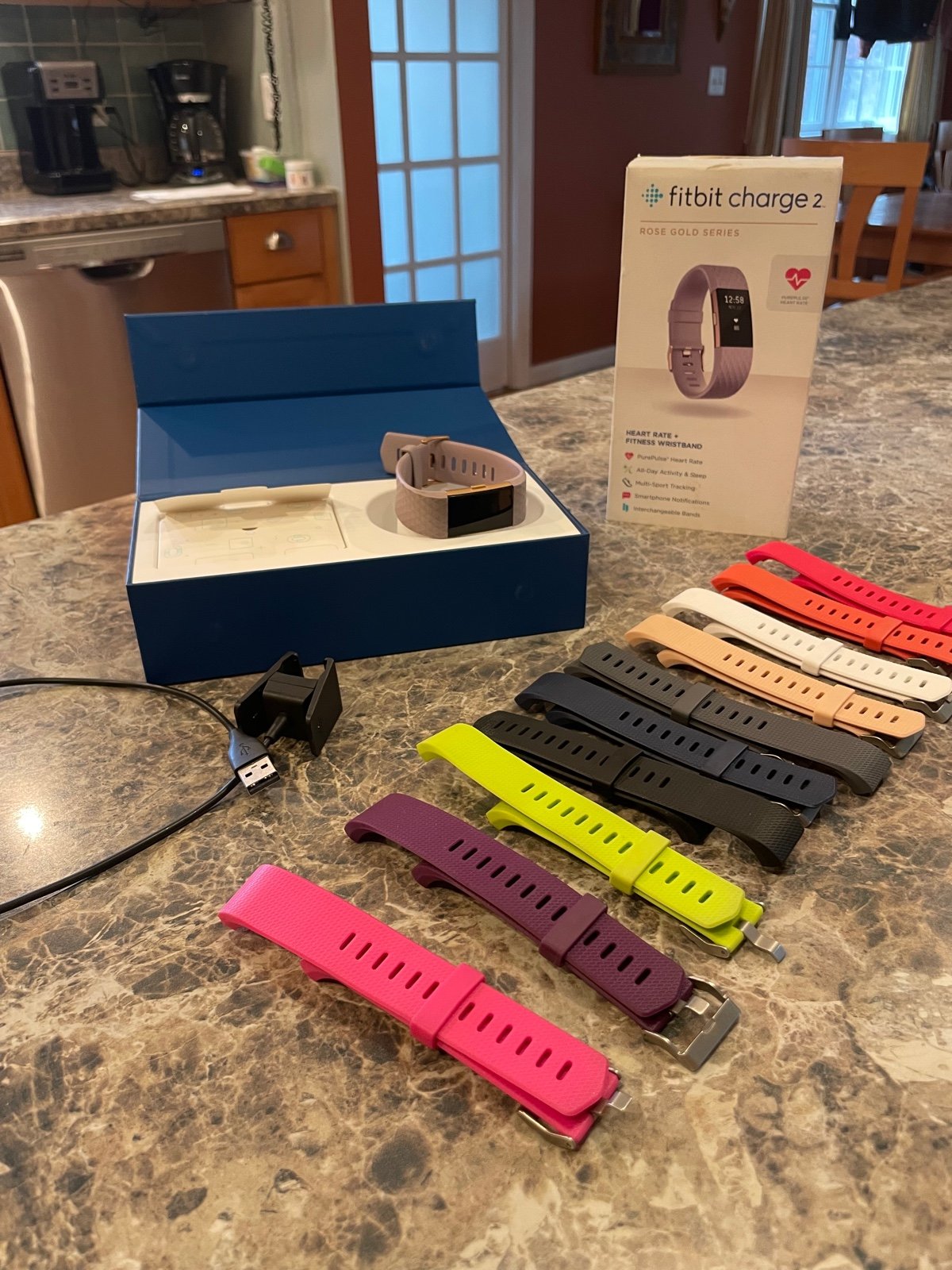 FitBit Charge 2 Fitness Tracker plus bands