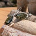 Beautiful one of a kind green Amber earr