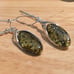 Beautiful one of a kind green Amber earr