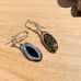 Beautiful one of a kind green Amber earr