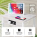 Set of 2 Gray Nightstand w/Charging Station Modern Side Table End Table