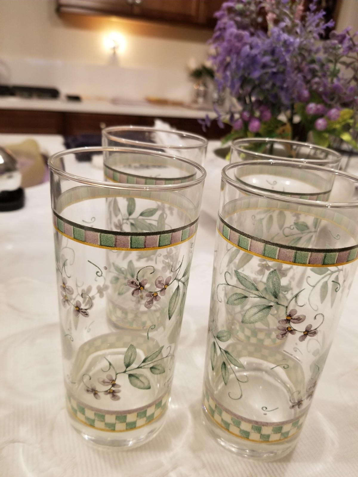 Debbie Mumms Segura Lavender Tea Garden (4) Glasses