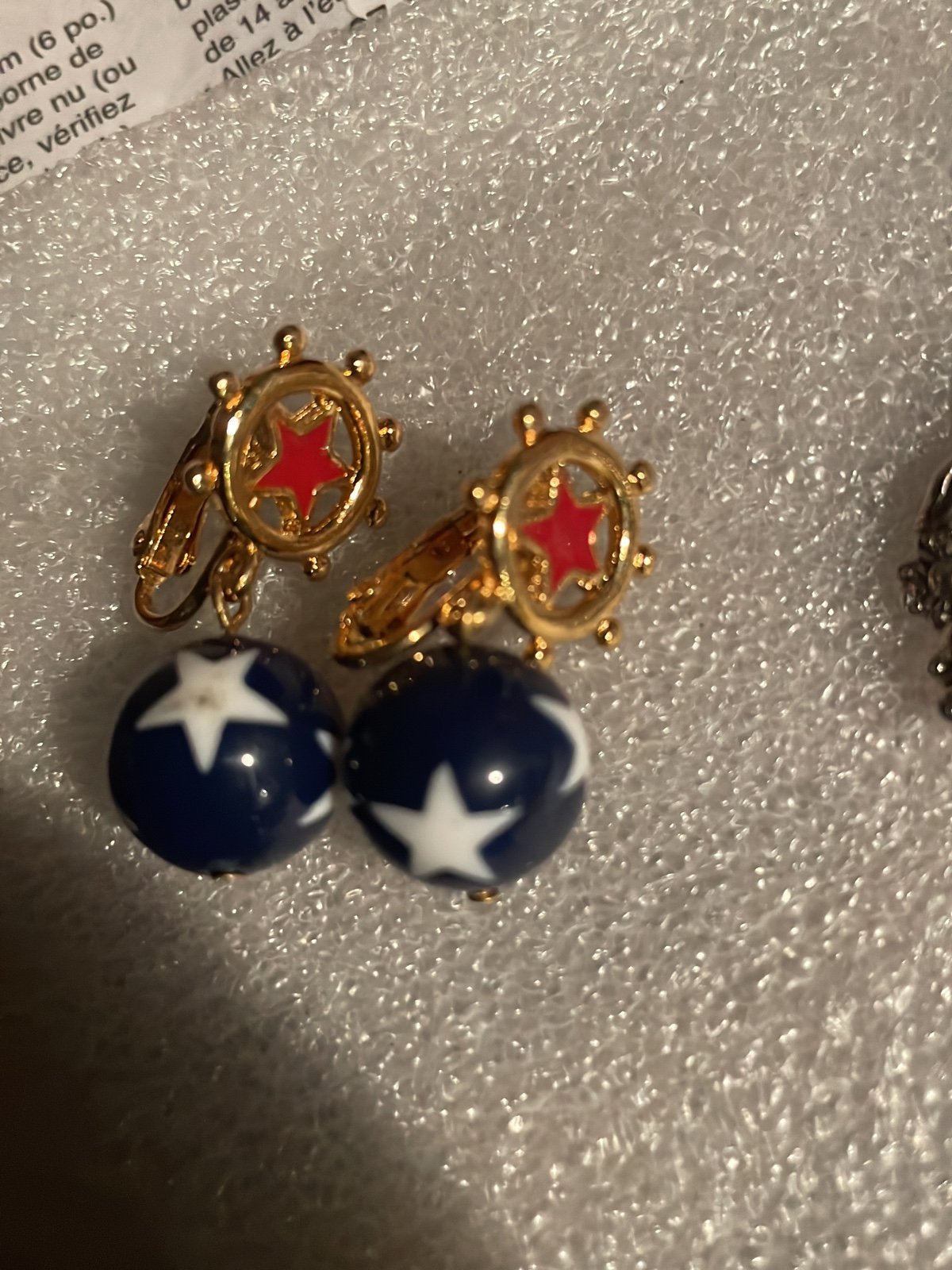 Vintage Gold Tone Colorful Round