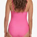 New Women's Tommy Hilfiger Dahlia Pink One Piece Swimsuit Keyhole Ring Size 16