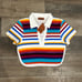 NWT Missoni zig zag terry cropped polo shirt