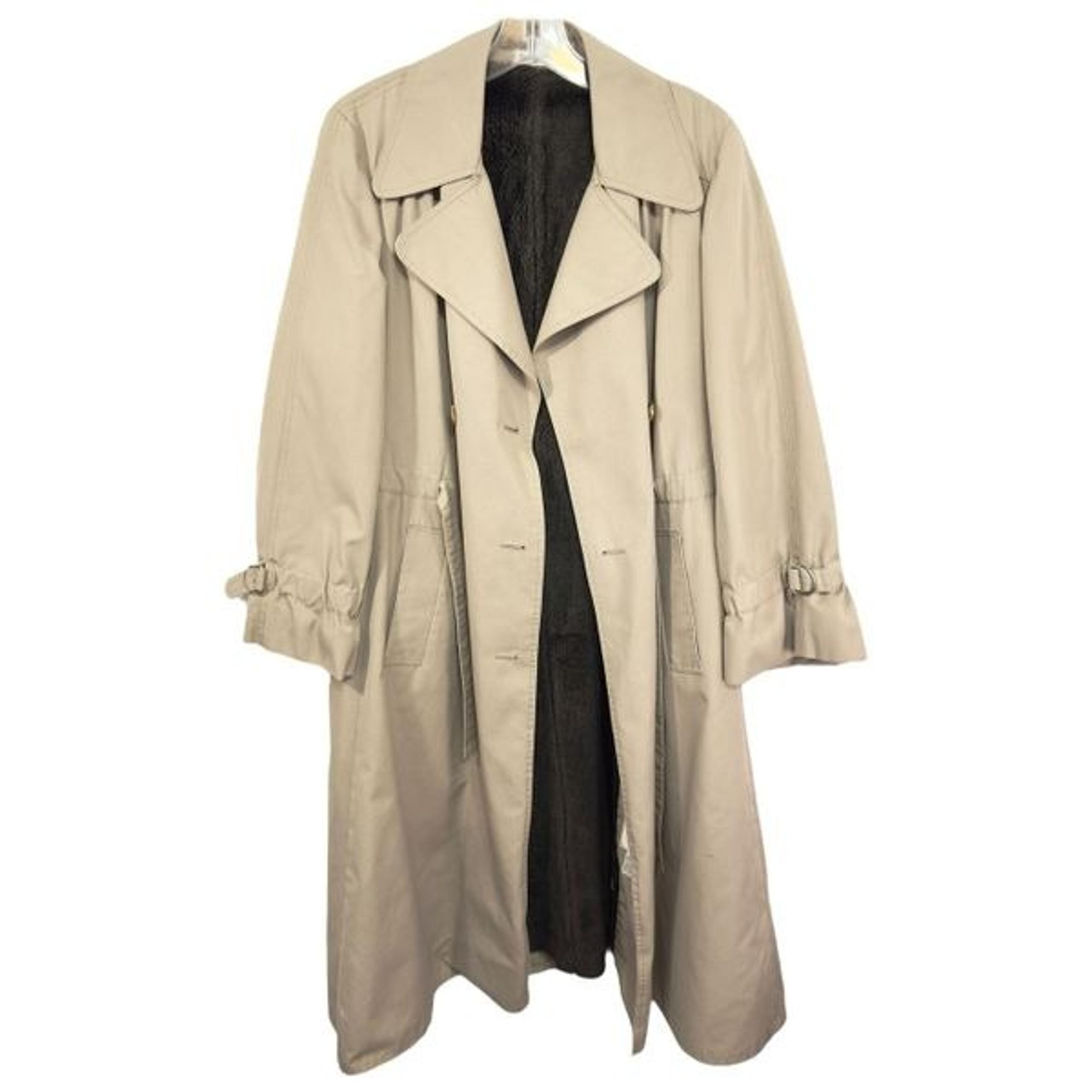 Vintage Fleet Street Trench Coat Fleece Lined Belted Canvas Classic Retro C