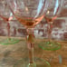 VINTAGE PINK URANIUM stem wine glasses set of 6 pink watermelon vaseline glow