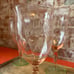 VINTAGE PINK URANIUM stem wine glasses set of 6 pink watermelon vaseline glow