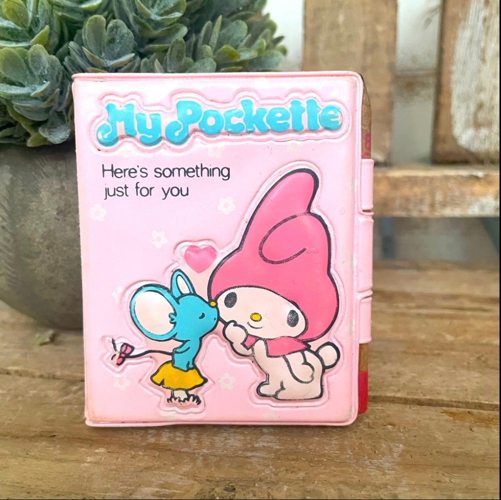 1976 My Melody Pockette - vintage memo pad with original pencil