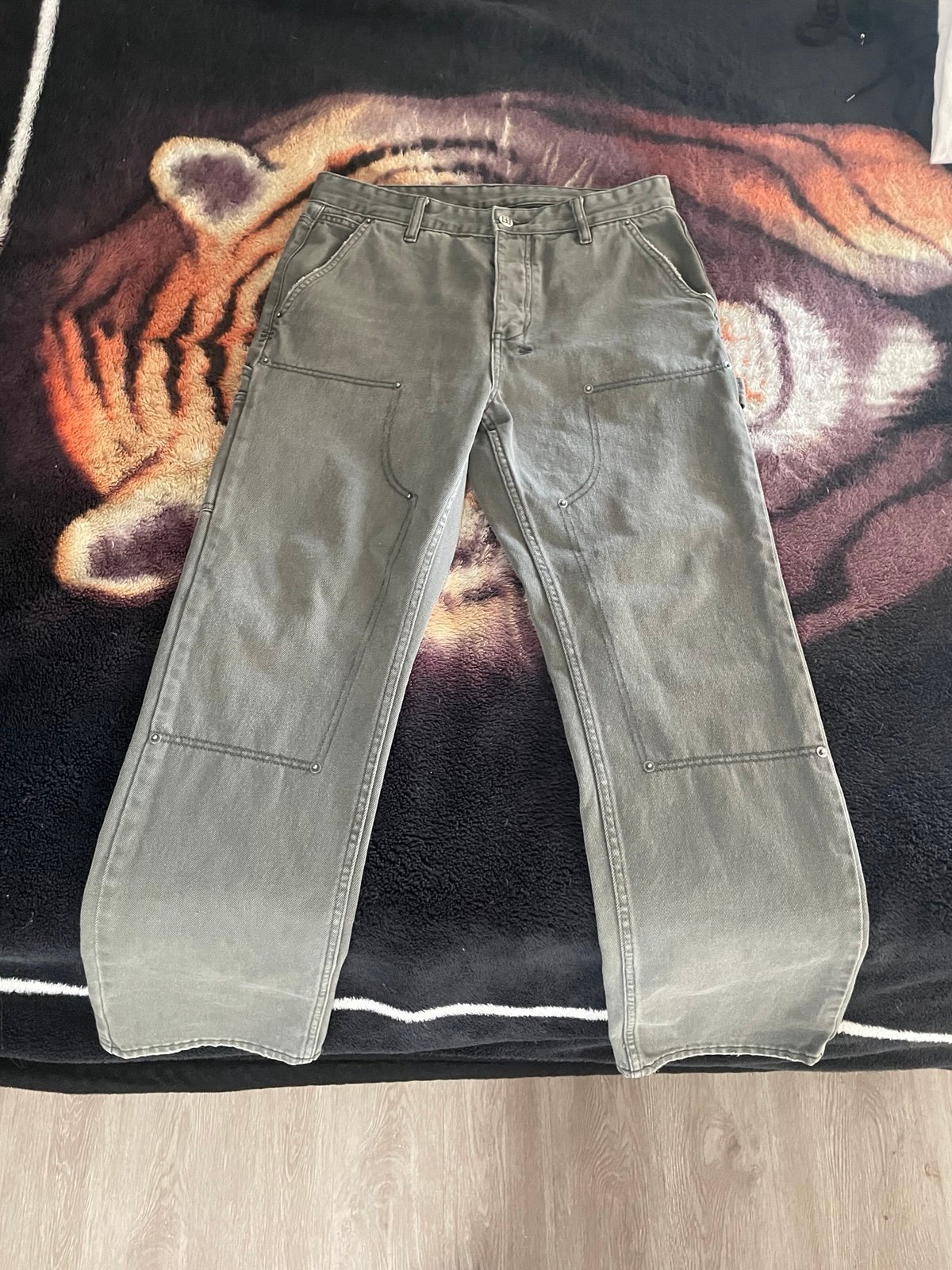 KSUBI Green Ghosted Operator Jeans