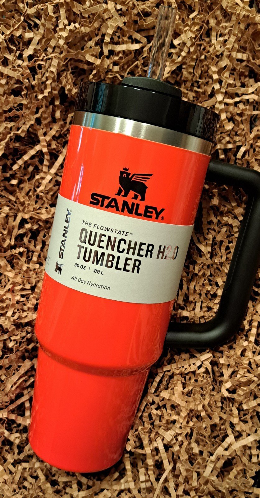 NEW! Neon Orange Stanley 30 Ounce Quencher H2.0 Tumbler