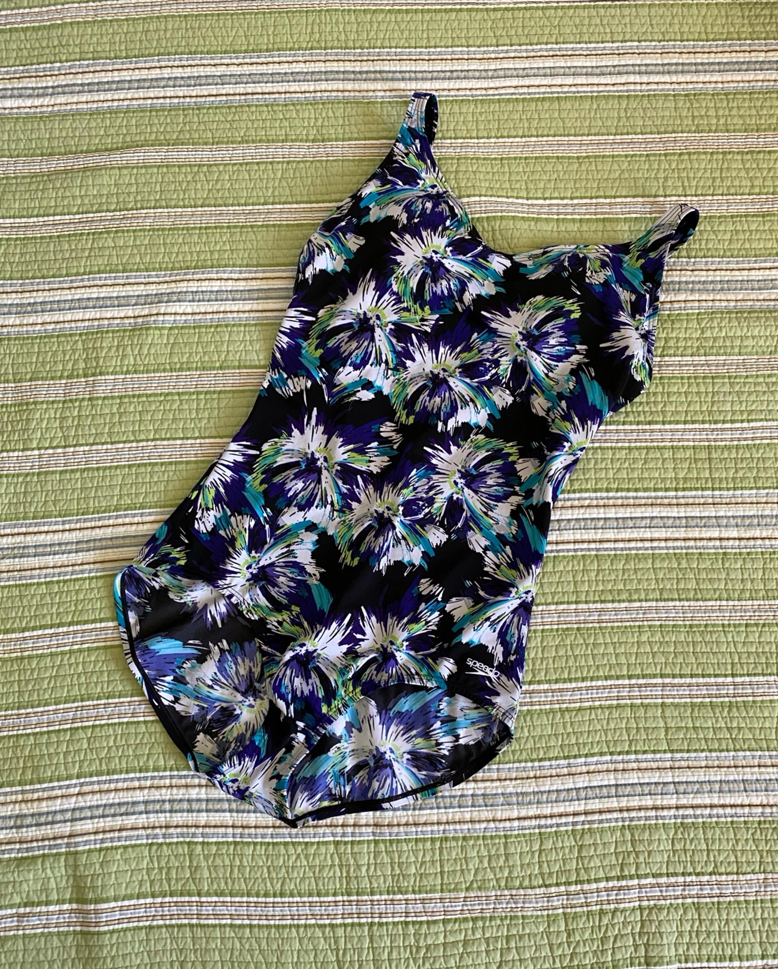 Speedo Swimsuit Womens One Piece Multi Colored Size 14