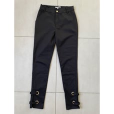 Asilio Revolve Pants High Rise Skinny Grommet Tie Hem