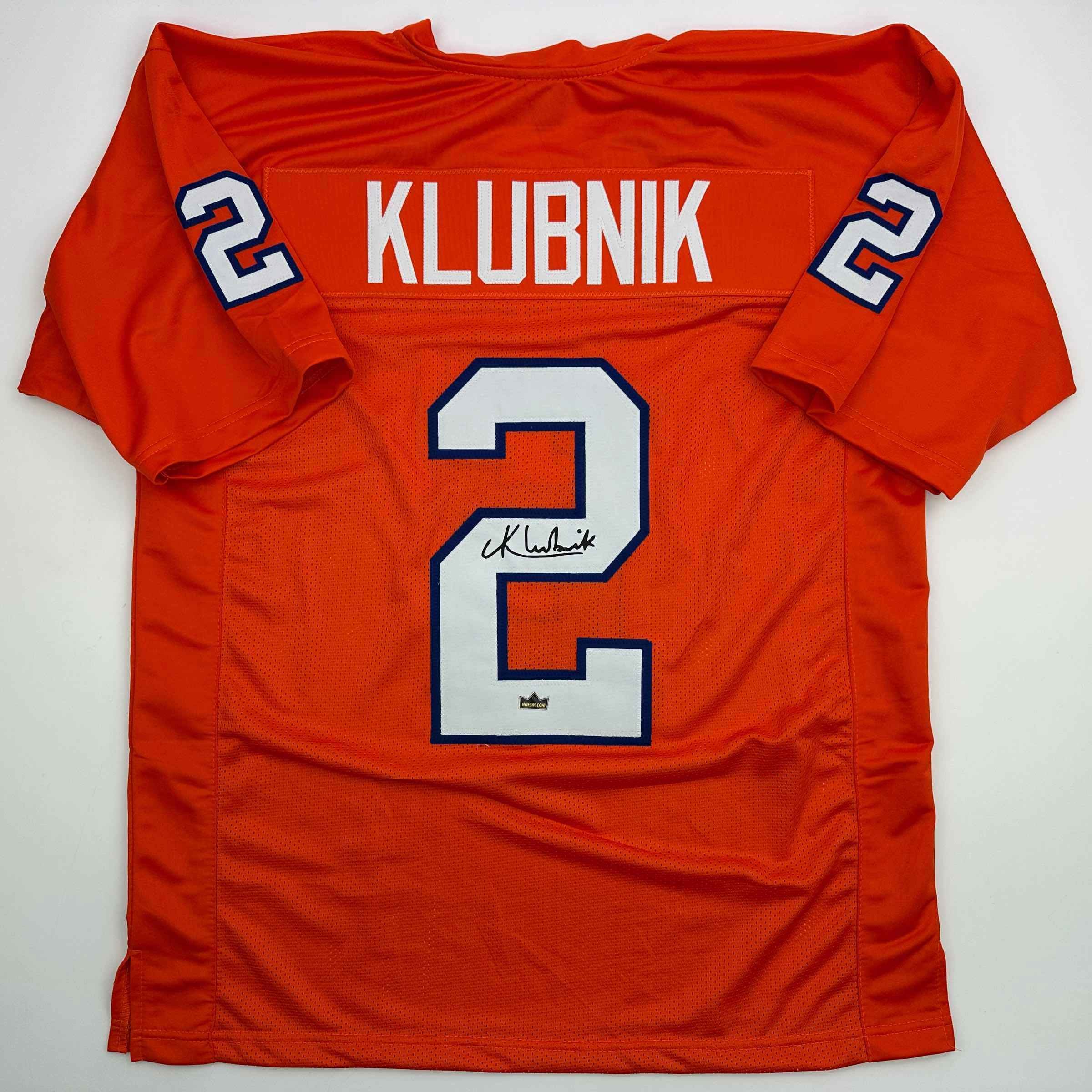 Facsimile Autographed Cade Klubnik Clemson Orange Auto Jersey Size Men's XL