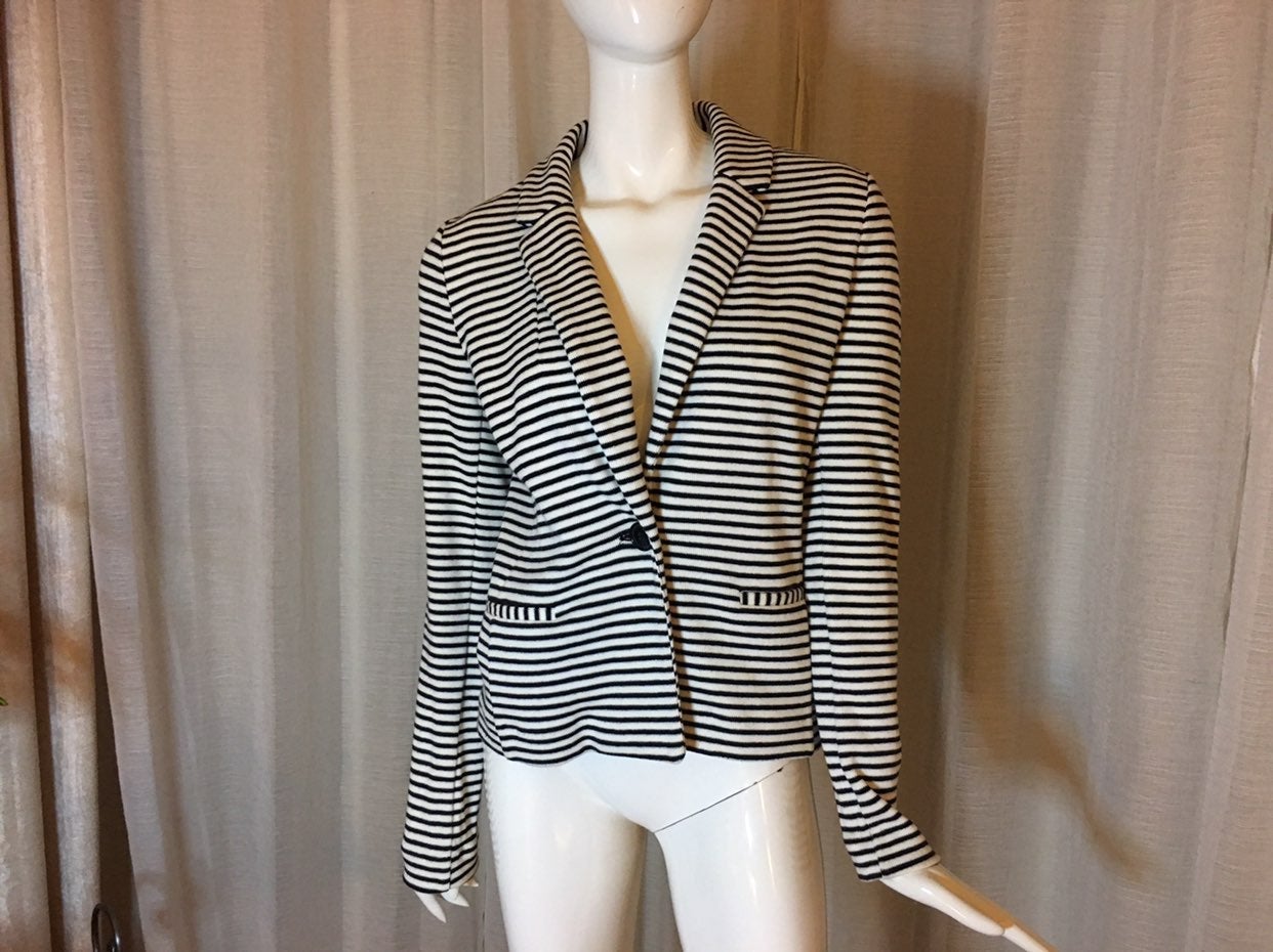 New Ann Taylor Striped Sweater Blazer