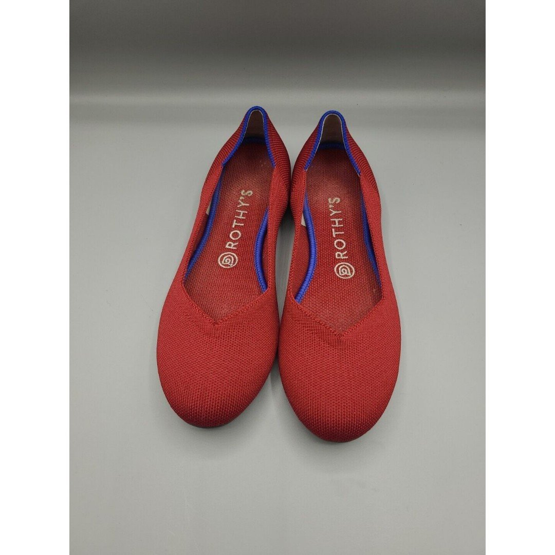 Rothy’s Scooter Red The Flats Comfort Ballet Shoes Round Toes Women Size 8.5
