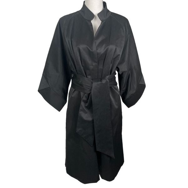 VERTIGO PARIS Black Avant Garde Origami Dresscoat Overcoat Womens Size XL