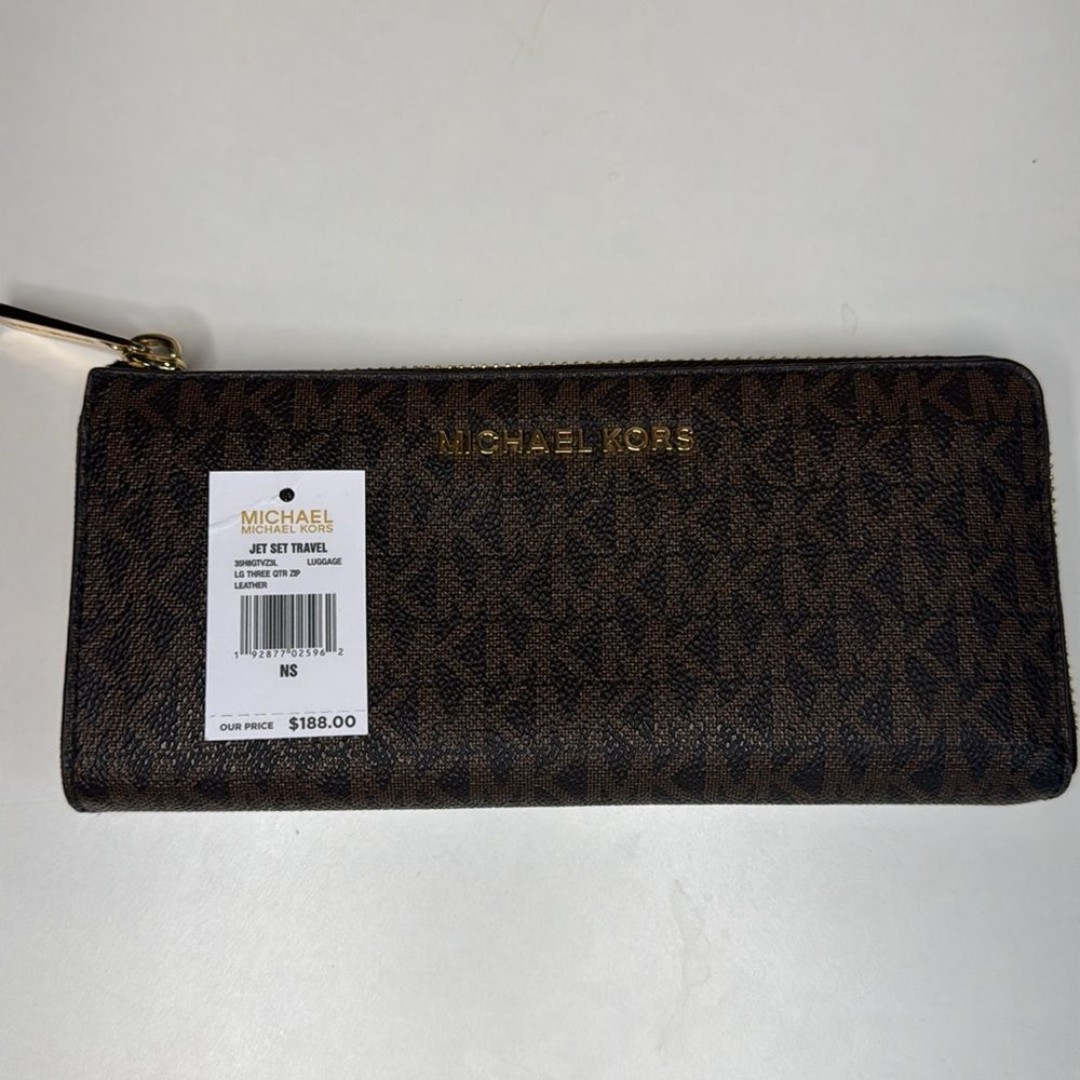 Michael Kors Brown Wallet JET SET TRAVEL LEATHER Brand new