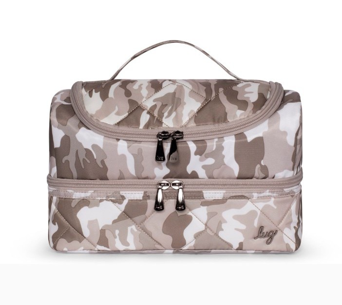 Lug Camo Taupe Stowaway Cosmetics /Jewelry Case - NWT