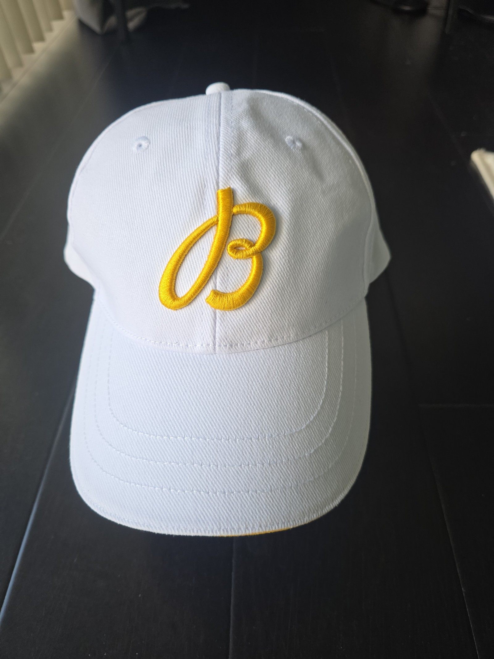 Breitling Limited Edition Promotional Baseball Cap White Gold Logo Cotton