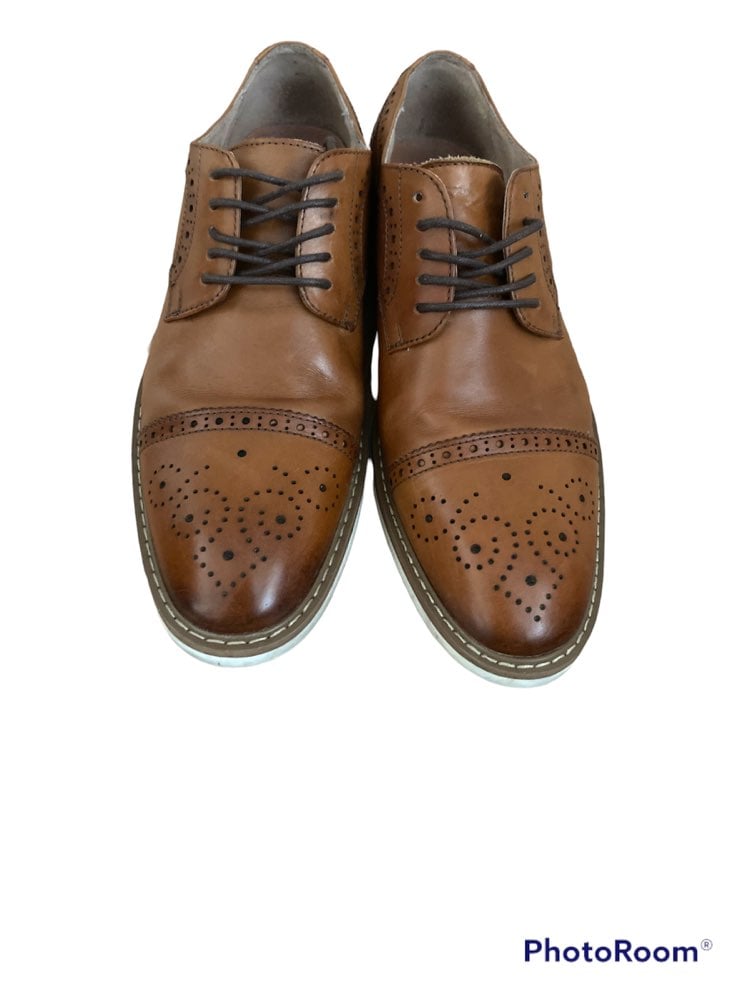 Florsheim Mens Wingtip Oxford Brown Loafer Shoe Size 8