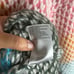Stine Goya Jodi Moss Knit V-Neck Sweater Colorblock Stripe Size S
