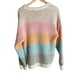 Stine Goya Jodi Moss Knit V-Neck Sweater Colorblock Stripe Size S