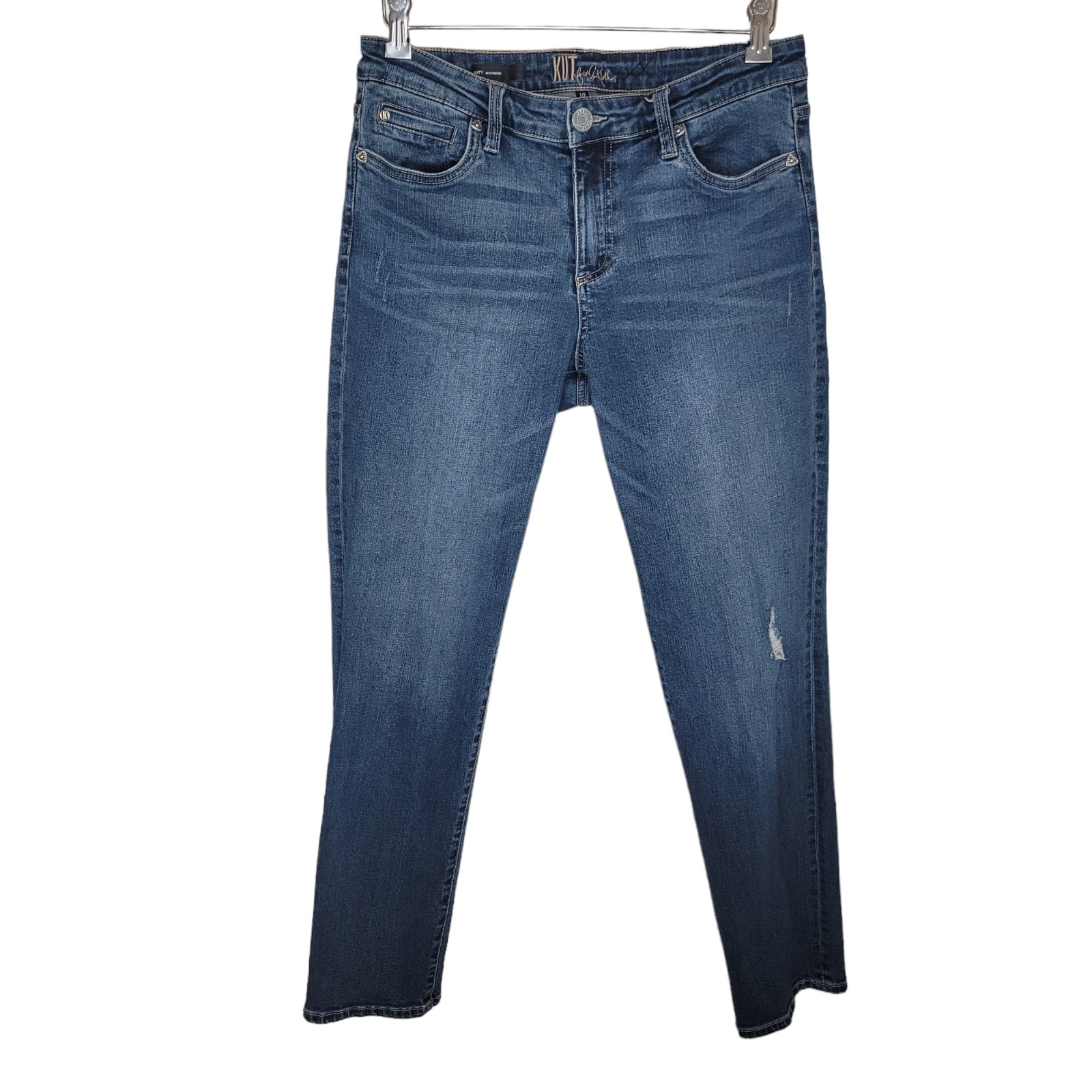 Kut from the Kloth Katy Boyfriend distressed denim jeans size 10