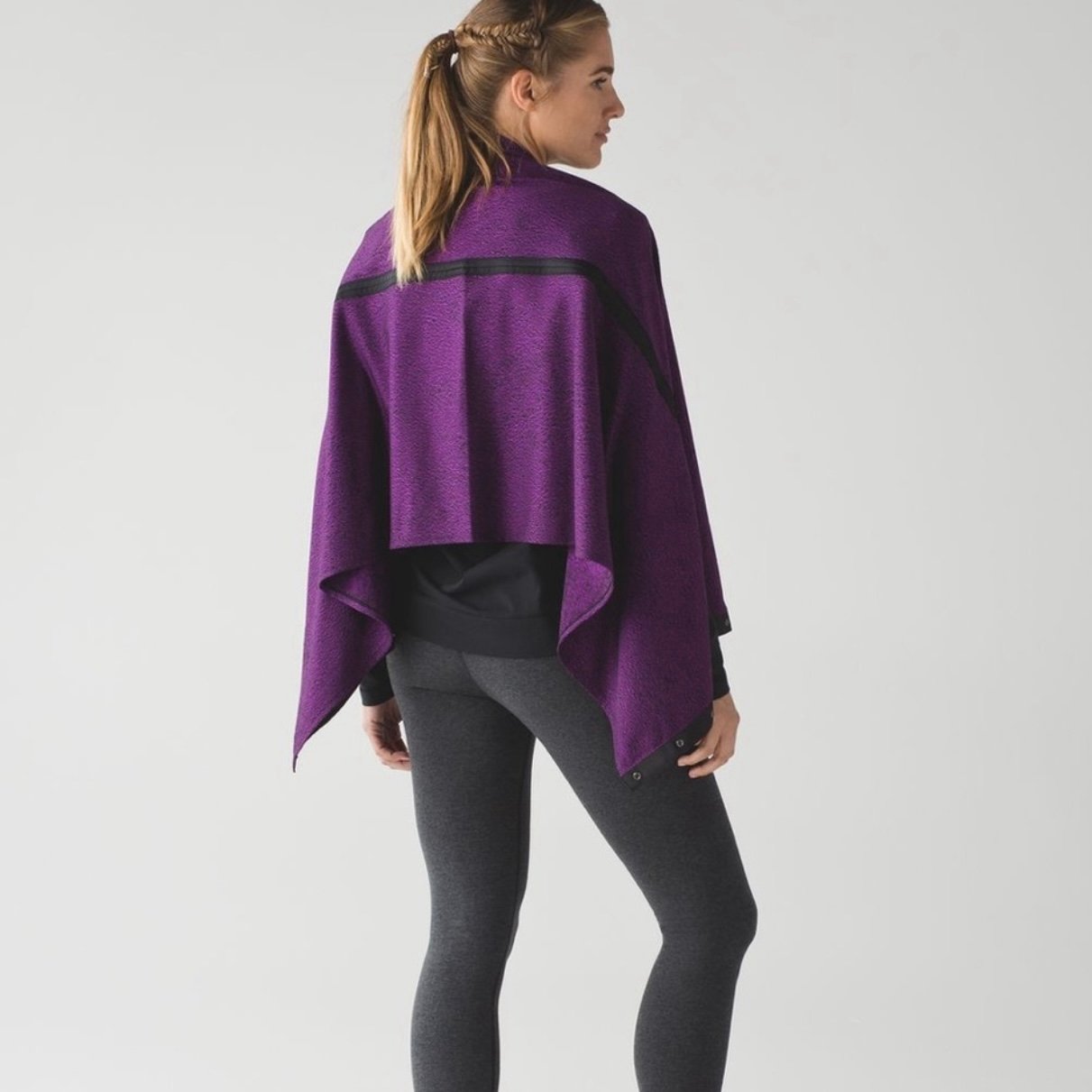 Lululemon Vinyasa Wrap Aurora Purple & Black Scarf Customizable Shawl Poncho