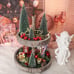NEW Mini Christmas Tree, Small Pine Tree with Wooden Bases (Green 4pcs)