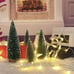 NEW Mini Christmas Tree, Small Pine Tree with Wooden Bases (Green 4pcs)
