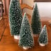 NEW Mini Christmas Tree, Small Pine Tree with Wooden Bases (Green 4pcs)