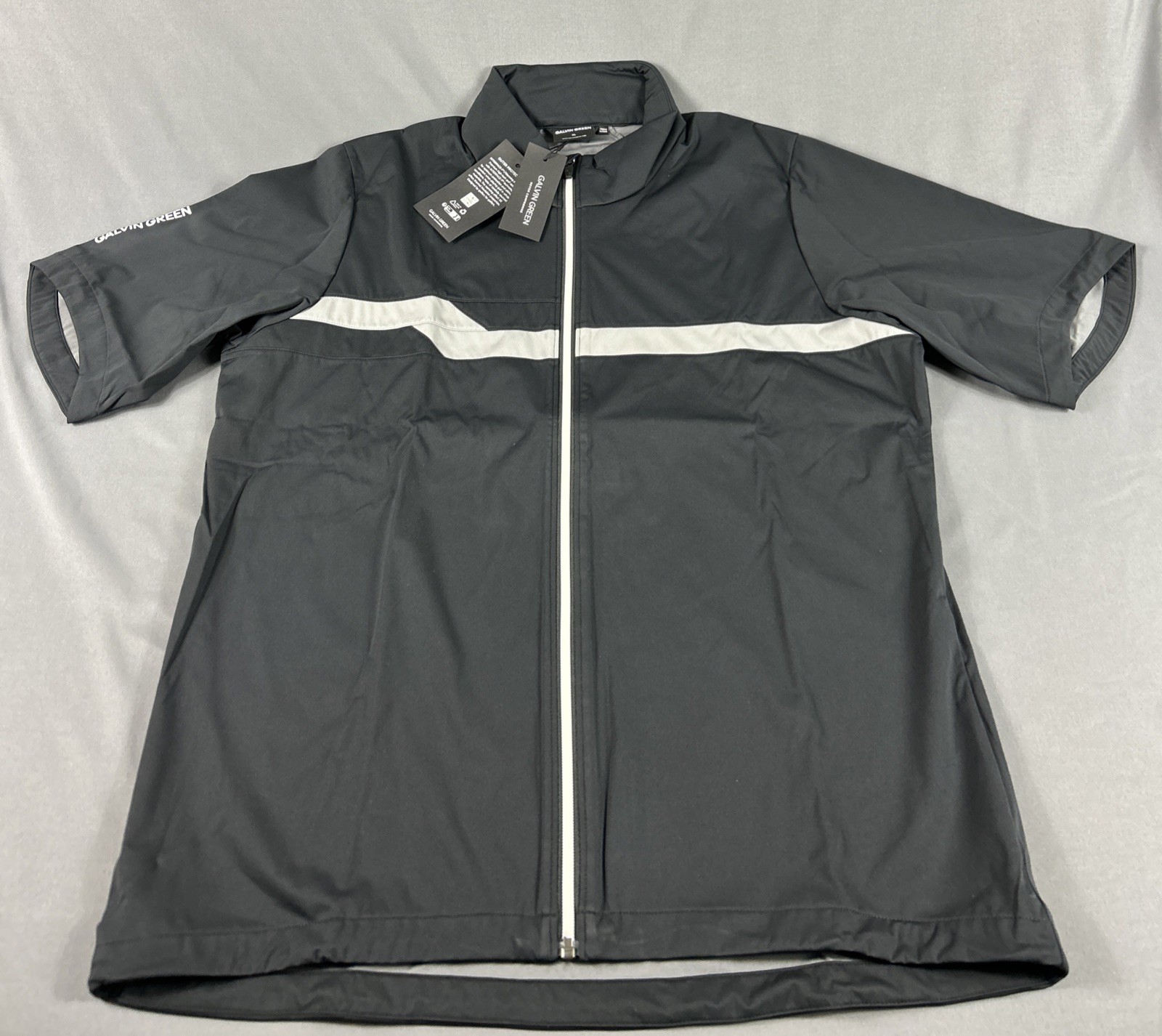 Galvin Green Golf Jacket Rain Wind Lex SS Full Zip XL Black Polyester MSRP 249